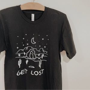 Serengetee | black classic “ Get Lost “ tee shirt